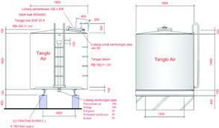 Detail Konstruksi Beton Menara Tandon Air Nomer 43