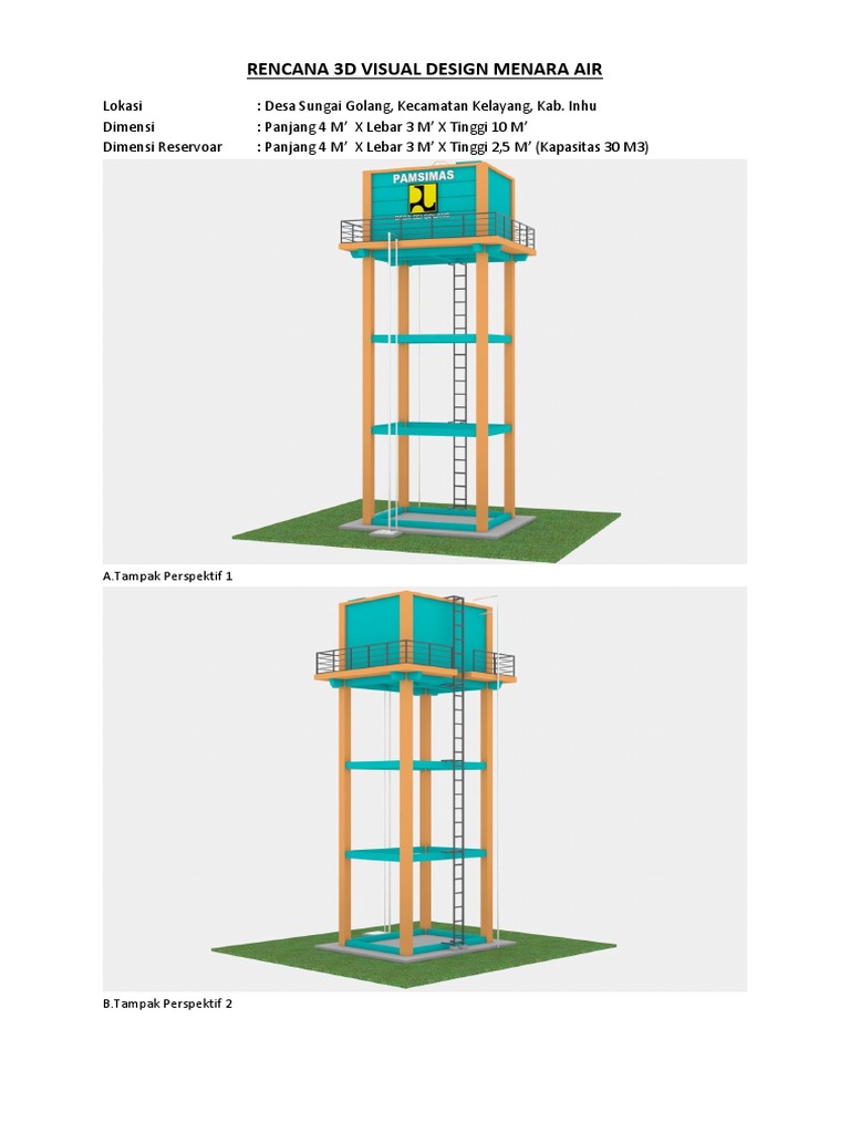 Detail Konstruksi Beton Menara Tandon Air Nomer 49