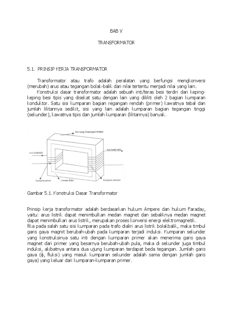 Detail Konstruksi Dasar Transformator Gambar Nomer 22