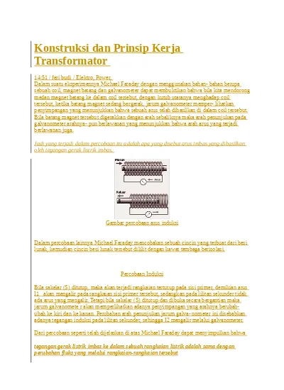 Detail Konstruksi Dasar Transformator Gambar Nomer 36