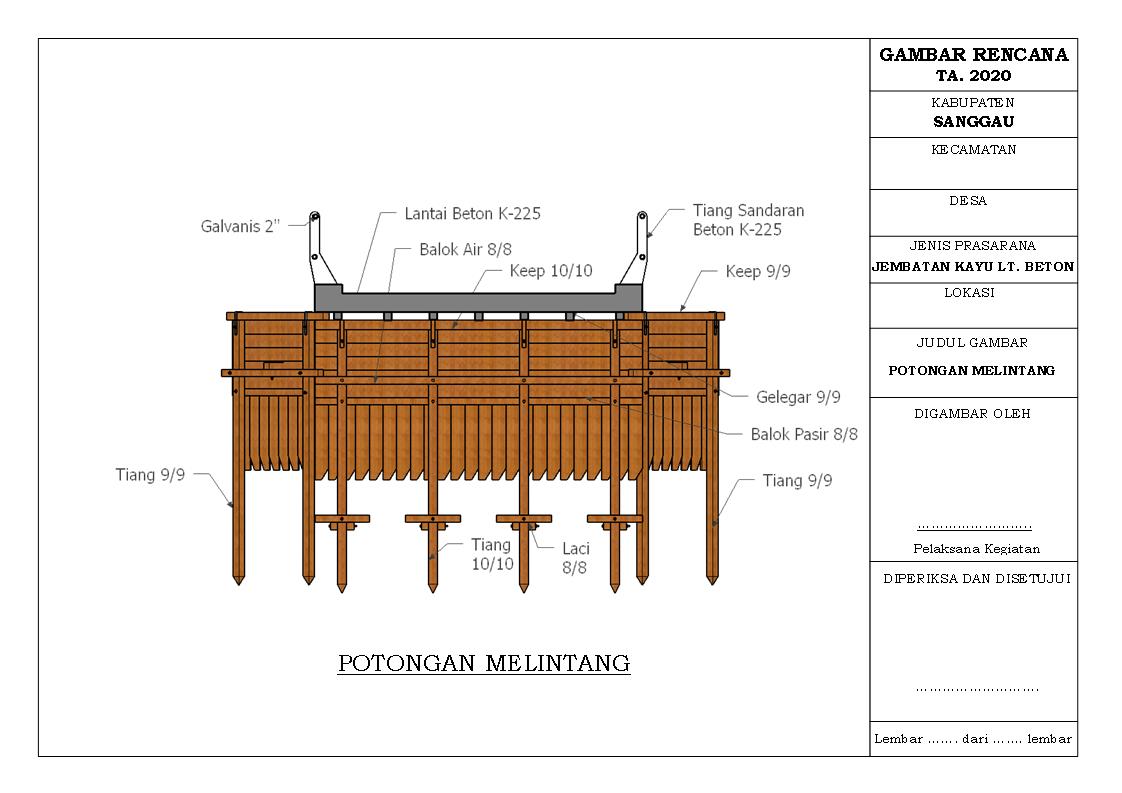 Detail Konstruksi Jembatan Kayu Ulin Nomer 13