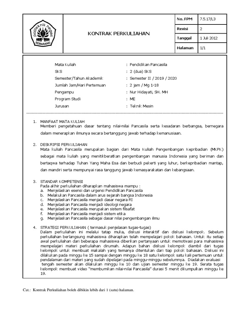 Detail Kontrak Perkuliahan Gambar Nomer 40