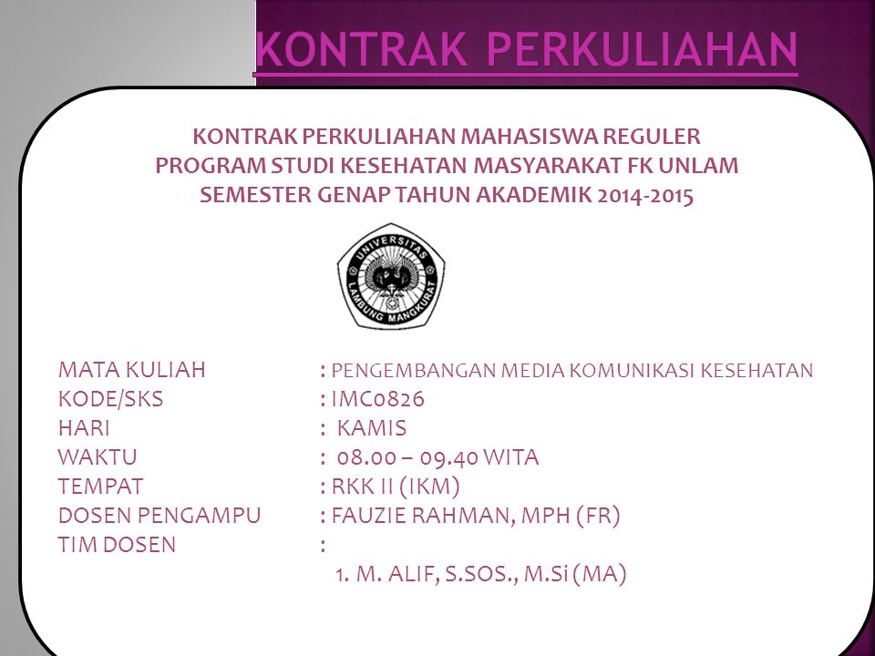 Detail Kontrak Perkuliahan Gambar Kuliah Nomer 35