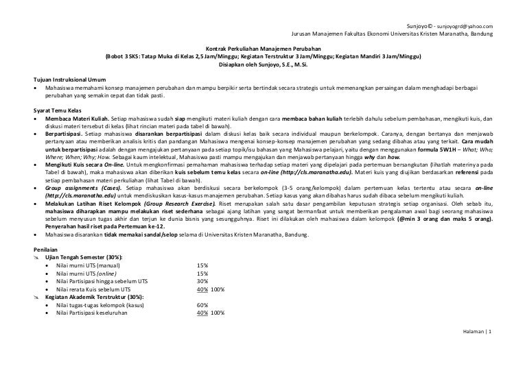 Detail Kontrak Perkuliahan Gambar Tugas Nomer 28