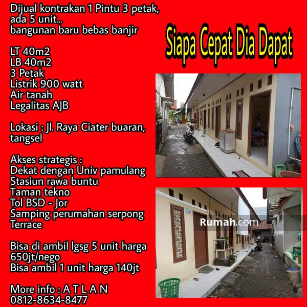 Detail Kontrakan 1 Rumah Murah Tangsel Nomer 34