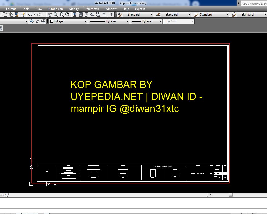 Detail Kop Kertas Kerja Gambar Kerja Autocad Nomer 10