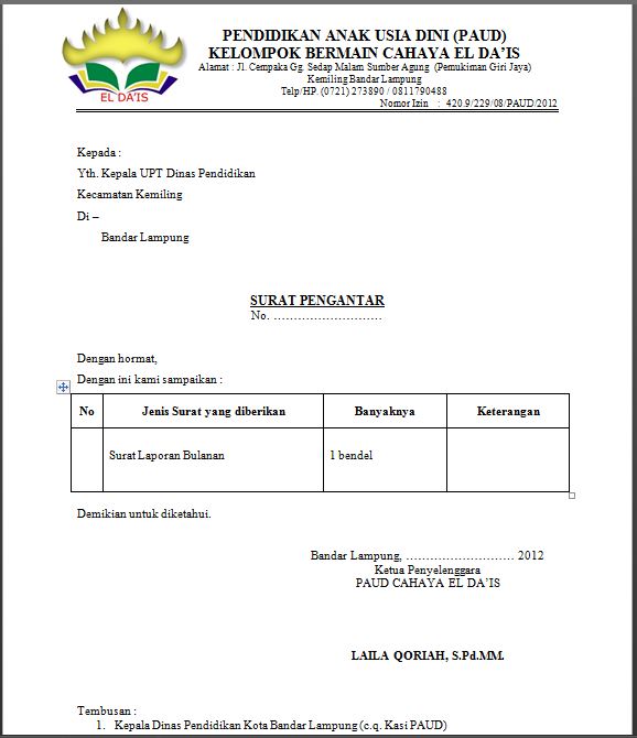 Detail Kop Paud Nomer 16