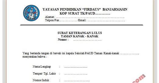 Detail Kop Paud Nomer 30