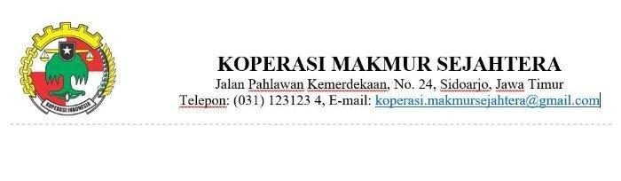 Detail Kop Surat Koperasi Indonesia Nomer 12