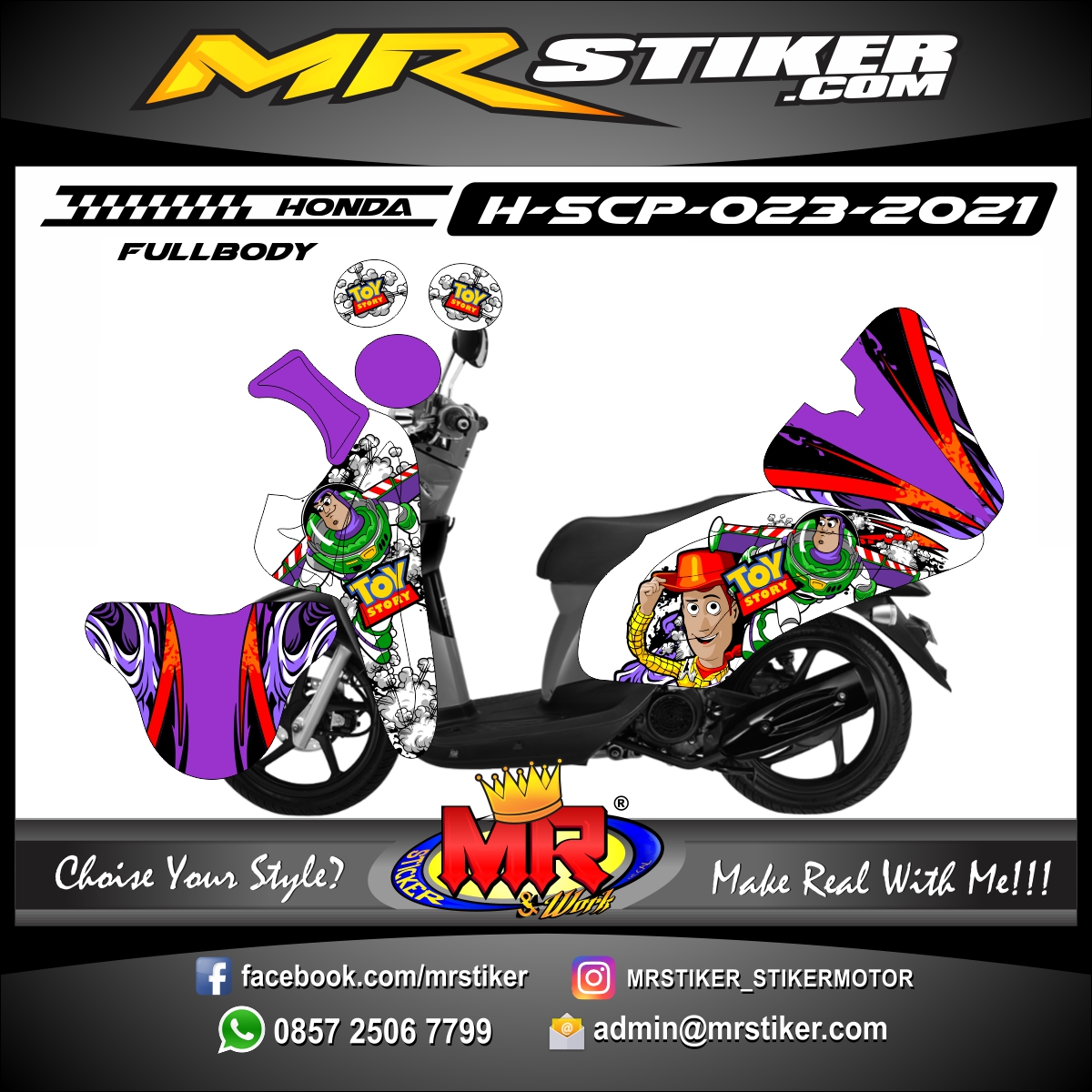 Detail Mentahan Stiker Motor Nomer 55