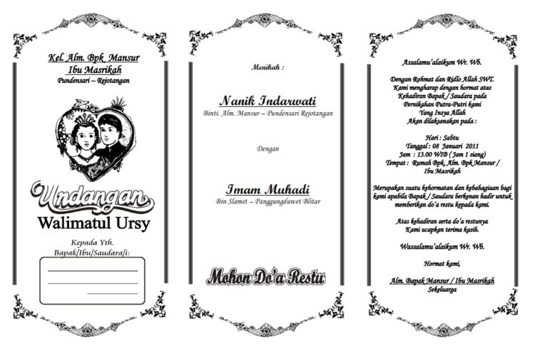 Detail Mentahan Undangan Nikah Nomer 48