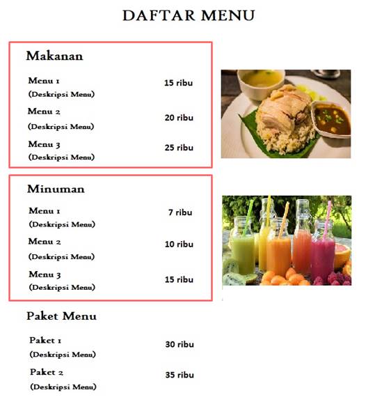 Detail Menu Makanan Dan Minuman Nomer 29