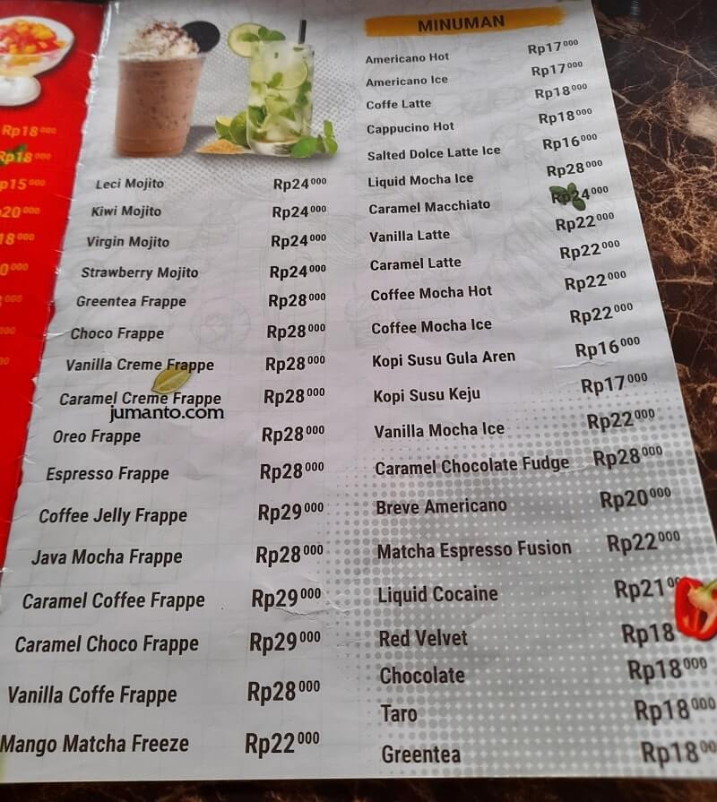 Detail Menu Makanan Dan Minuman Di Cafe Nomer 18