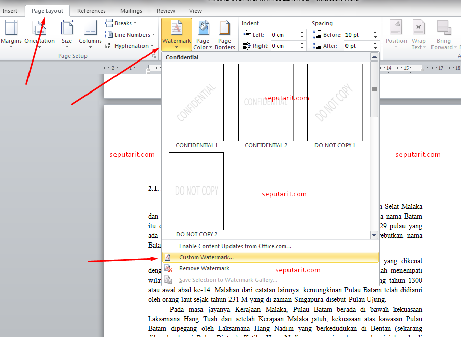 Detail Menyeting Gambar Di Ms Word Seperti Watermark Nomer 12