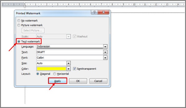 Detail Menyeting Gambar Di Ms Word Seperti Watermark Nomer 13