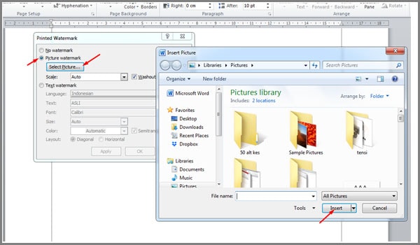 Detail Menyeting Gambar Di Ms Word Seperti Watermark Nomer 27