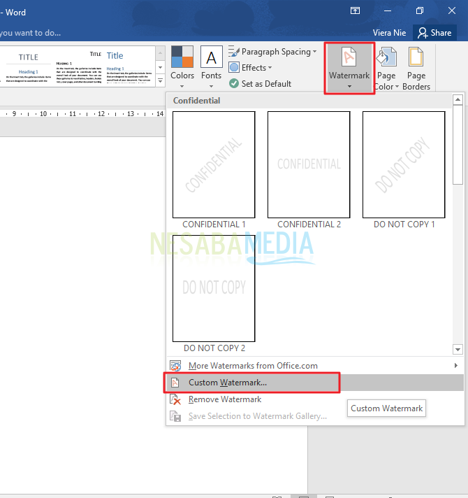 Detail Menyeting Gambar Di Ms Word Seperti Watermark Nomer 6