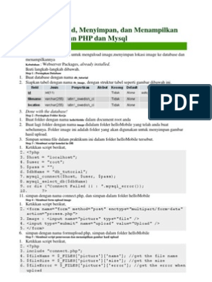 Detail Menyimpan Dan Menampilkan Gambar Dengan Php Nomer 10