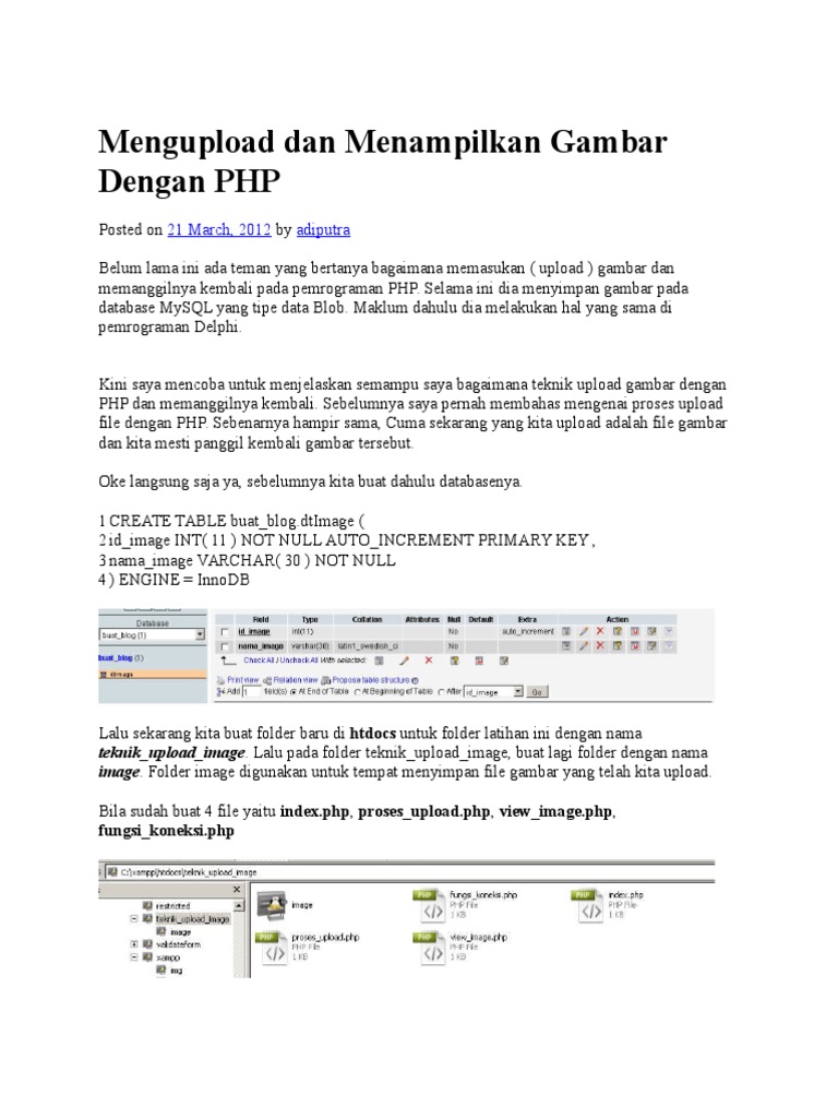 Detail Menyimpan Dan Menampilkan Gambar Dengan Php Nomer 37