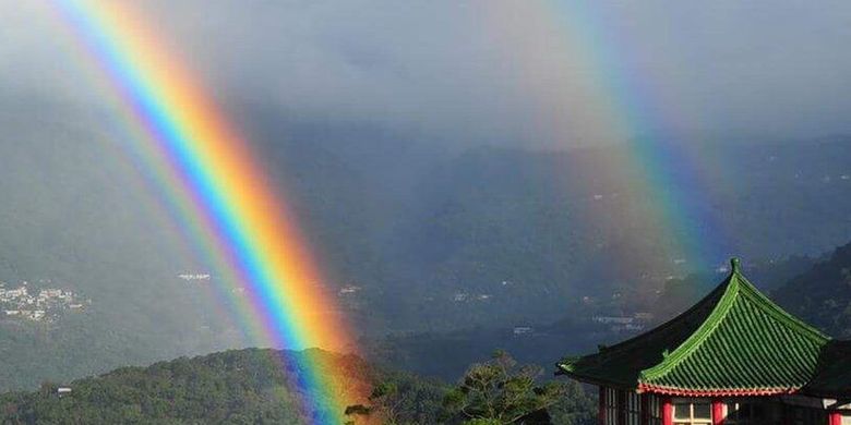 Detail Merah Kuning Hijau Di Langit Yang Biru Nomer 38