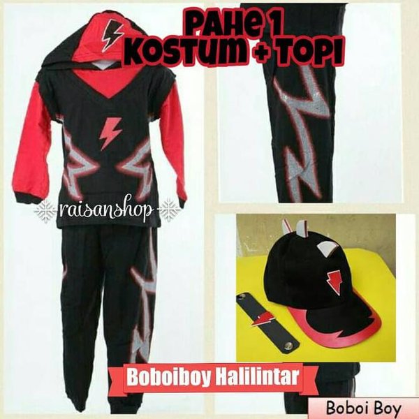 Detail Kostum Boboiboy Halilintar Nomer 13