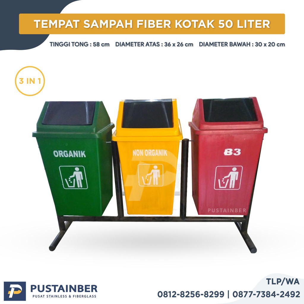 Detail Kotak Sampah 3 Warna Nomer 13