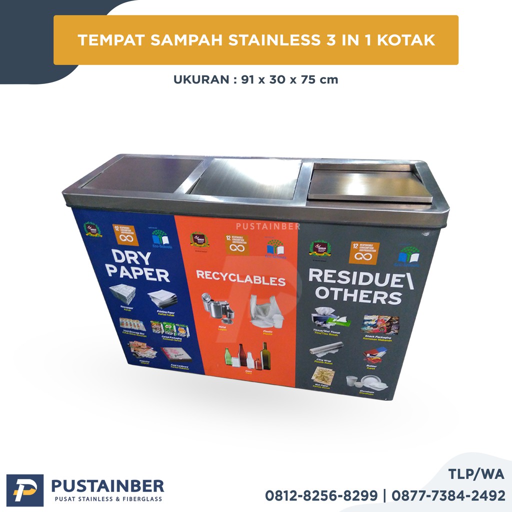 Detail Kotak Sampah 3 Warna Nomer 32