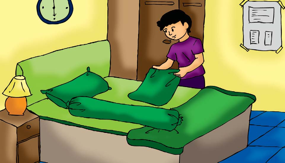 Detail Merapikan Tempat Tidur Clipart Nomer 14