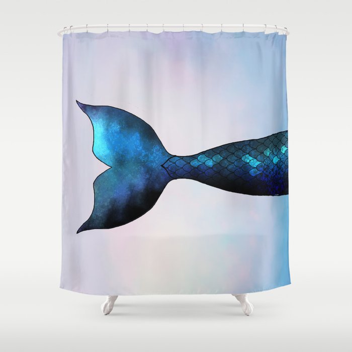 Detail Mermaid And Shark Shower Curtain Nomer 13