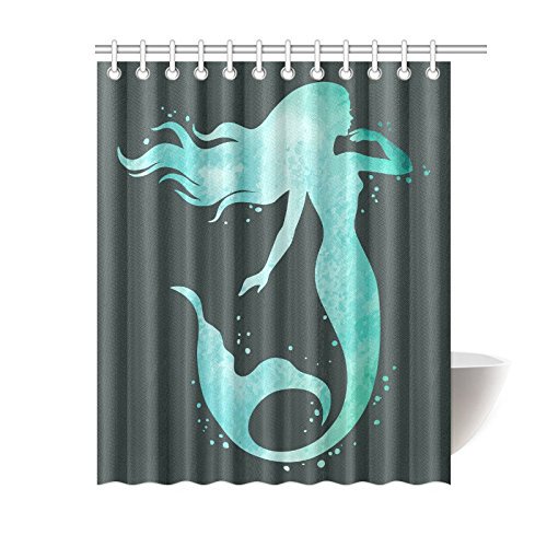 Detail Mermaid And Shark Shower Curtain Nomer 22
