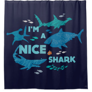 Detail Mermaid And Shark Shower Curtain Nomer 53