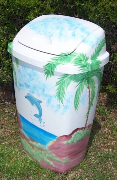 Detail Mermaid Bathroom Trash Can Nomer 12