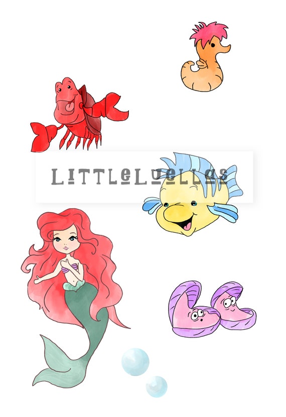 Detail Mermaid Birthday Clipart Nomer 45