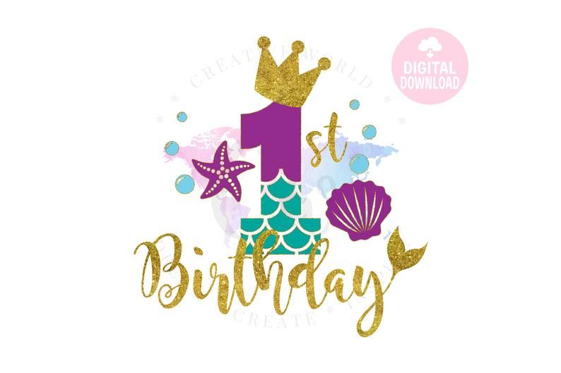 Detail Mermaid Birthday Clipart Nomer 53