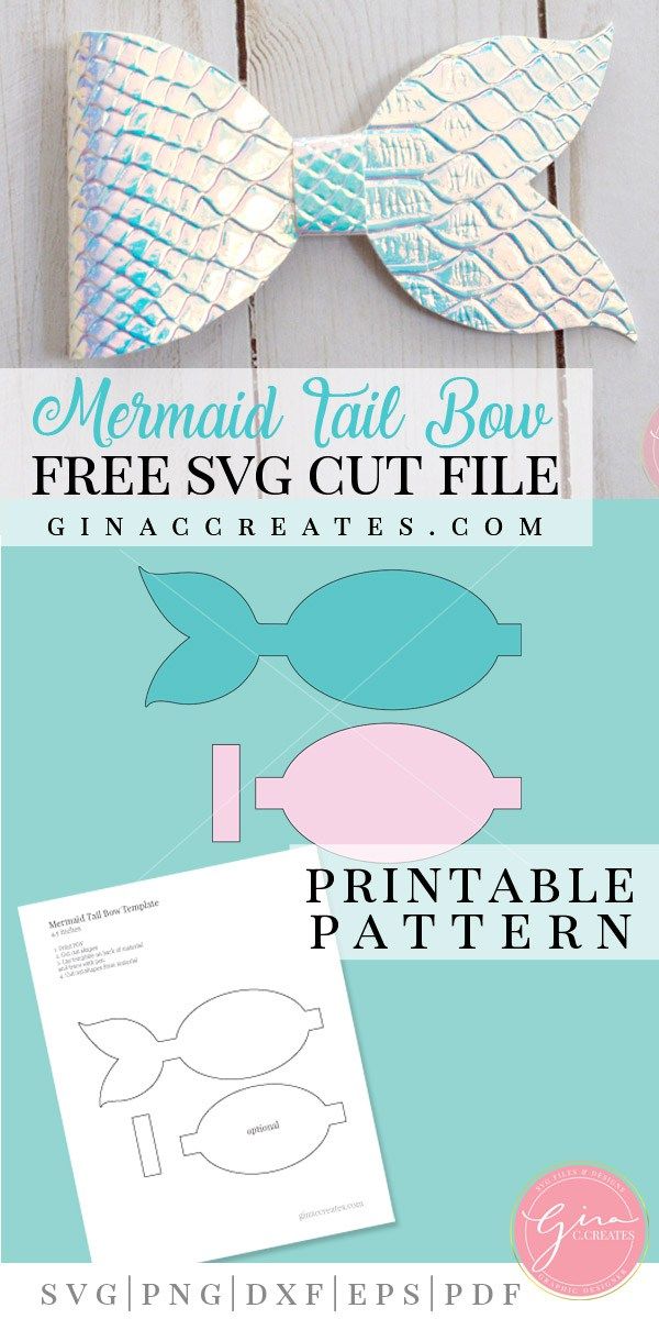 Detail Mermaid Bow Template Free Nomer 3