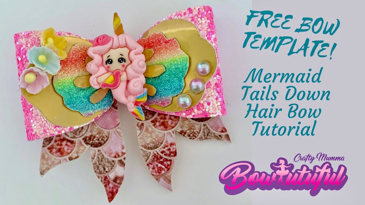 Detail Mermaid Bow Template Free Nomer 56