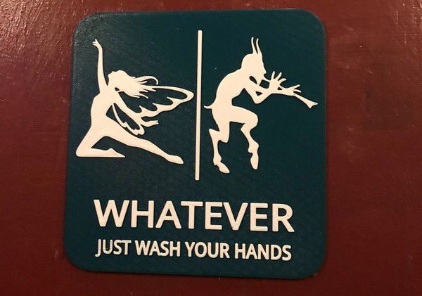 Detail Mermaid Centaur Bathroom Sign Nomer 13