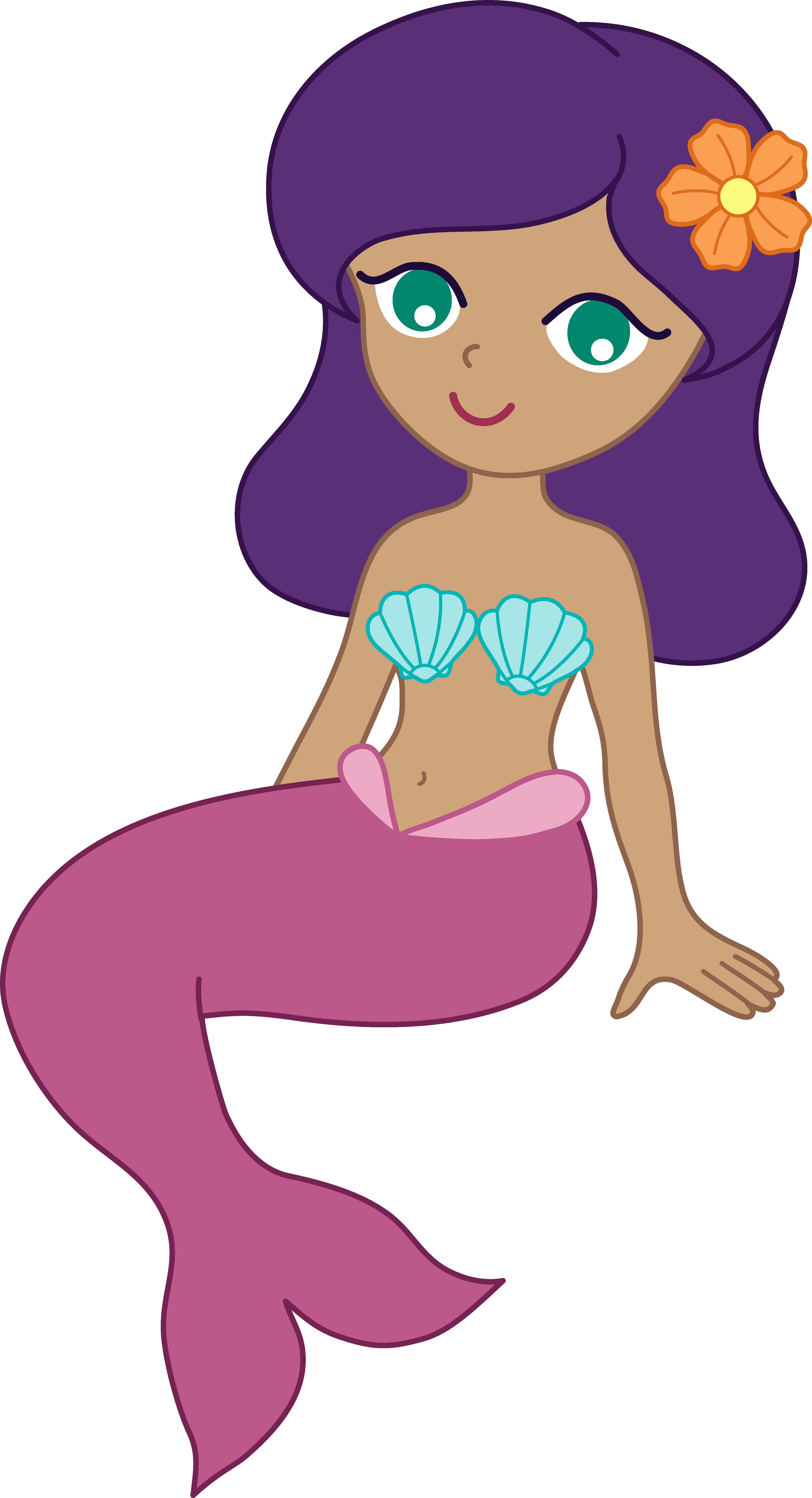 Detail Mermaid Clipart Images Nomer 2