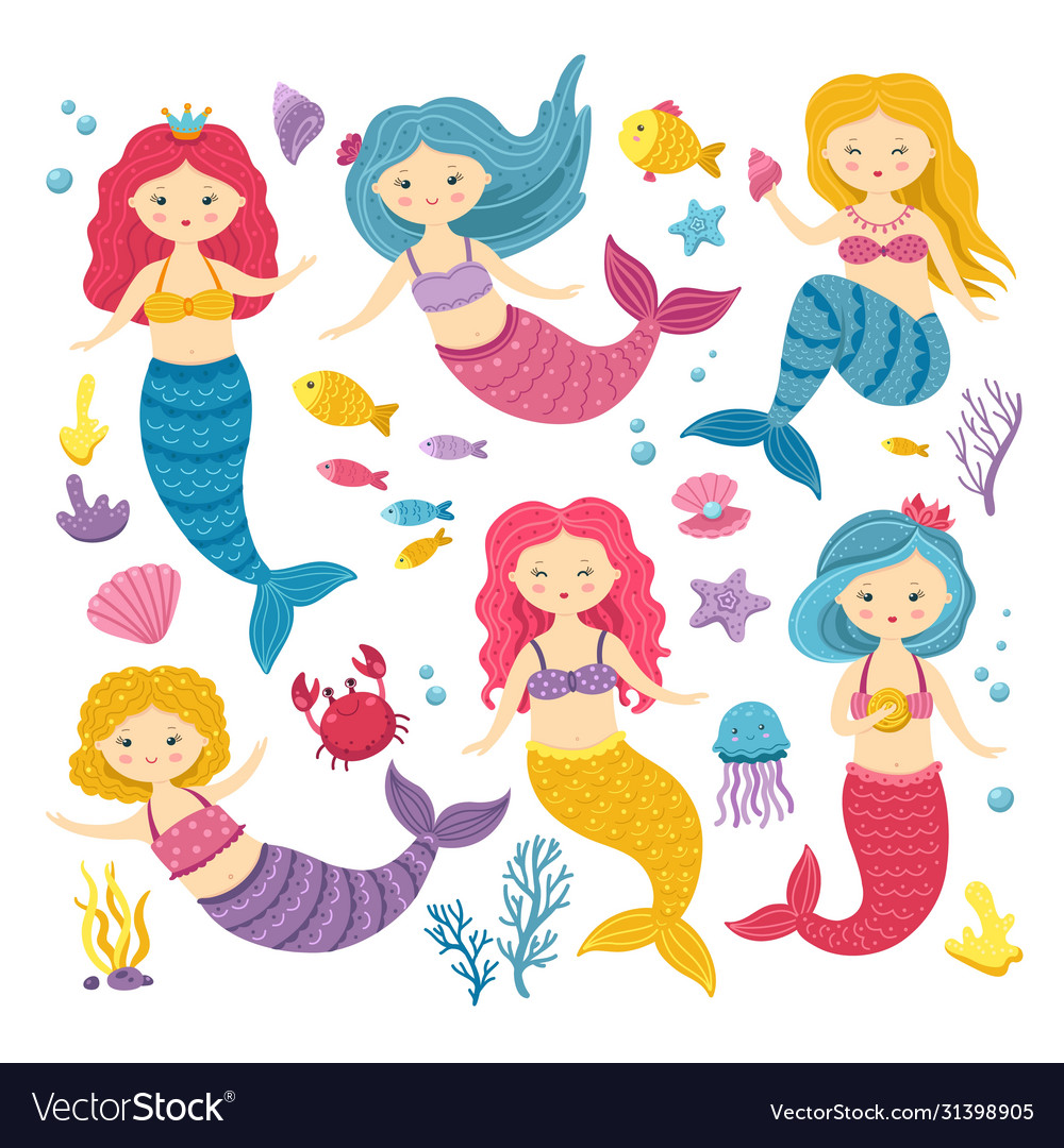 Detail Mermaid Clipart Images Nomer 26