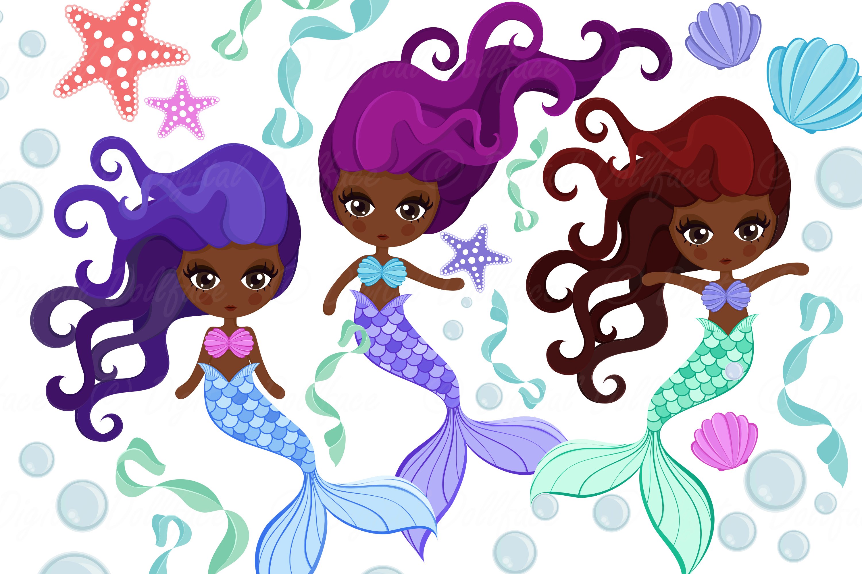 Detail Mermaid Clipart Images Nomer 37