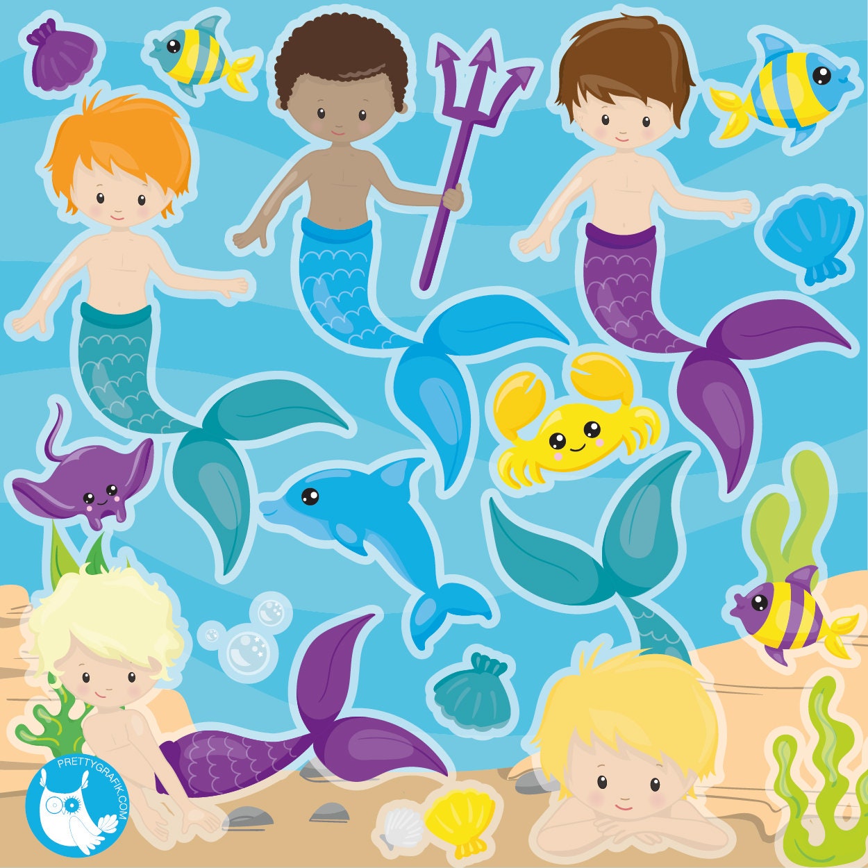 Detail Mermaid Clipart Images Nomer 49