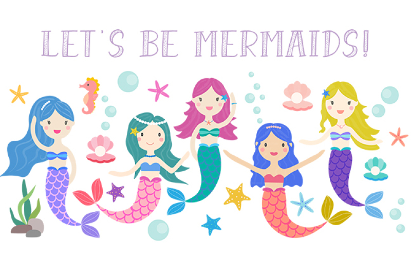 Detail Mermaid Clipart Images Nomer 57