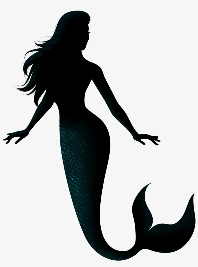 Detail Mermaid Clipart Silhouette Nomer 18