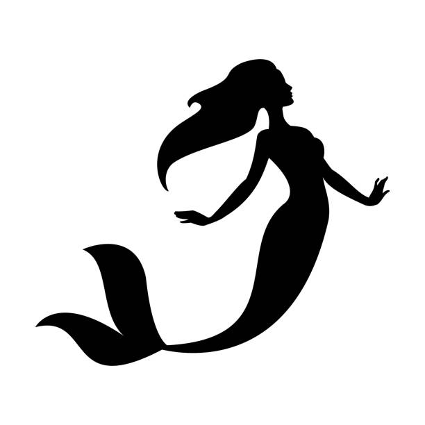 Detail Mermaid Clipart Silhouette Nomer 20