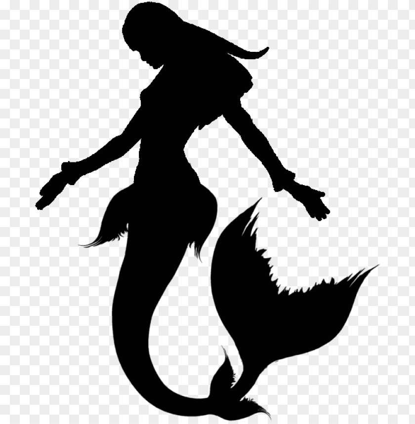 Detail Mermaid Clipart Silhouette Nomer 51