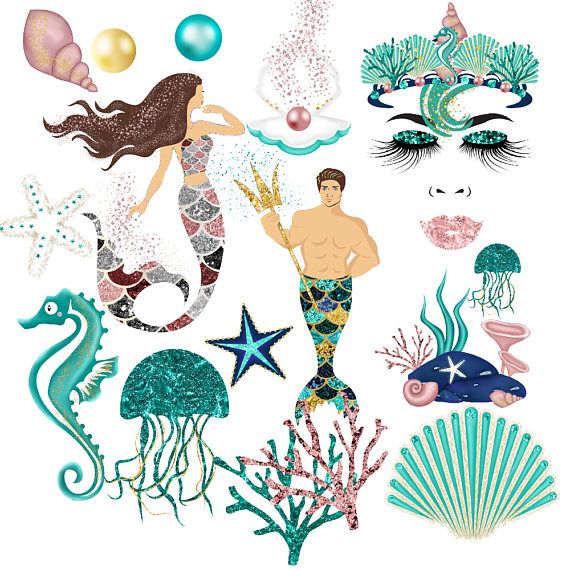 Detail Mermaid Crown Clipart Nomer 29