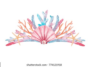 Detail Mermaid Crown Clipart Nomer 48
