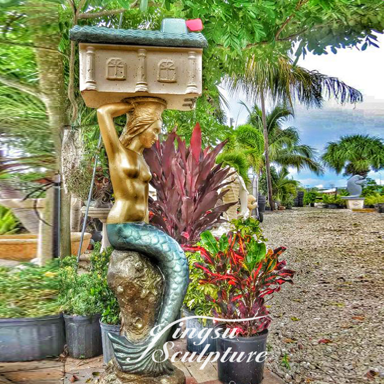 Detail Mermaid Mailbox Statue Nomer 2