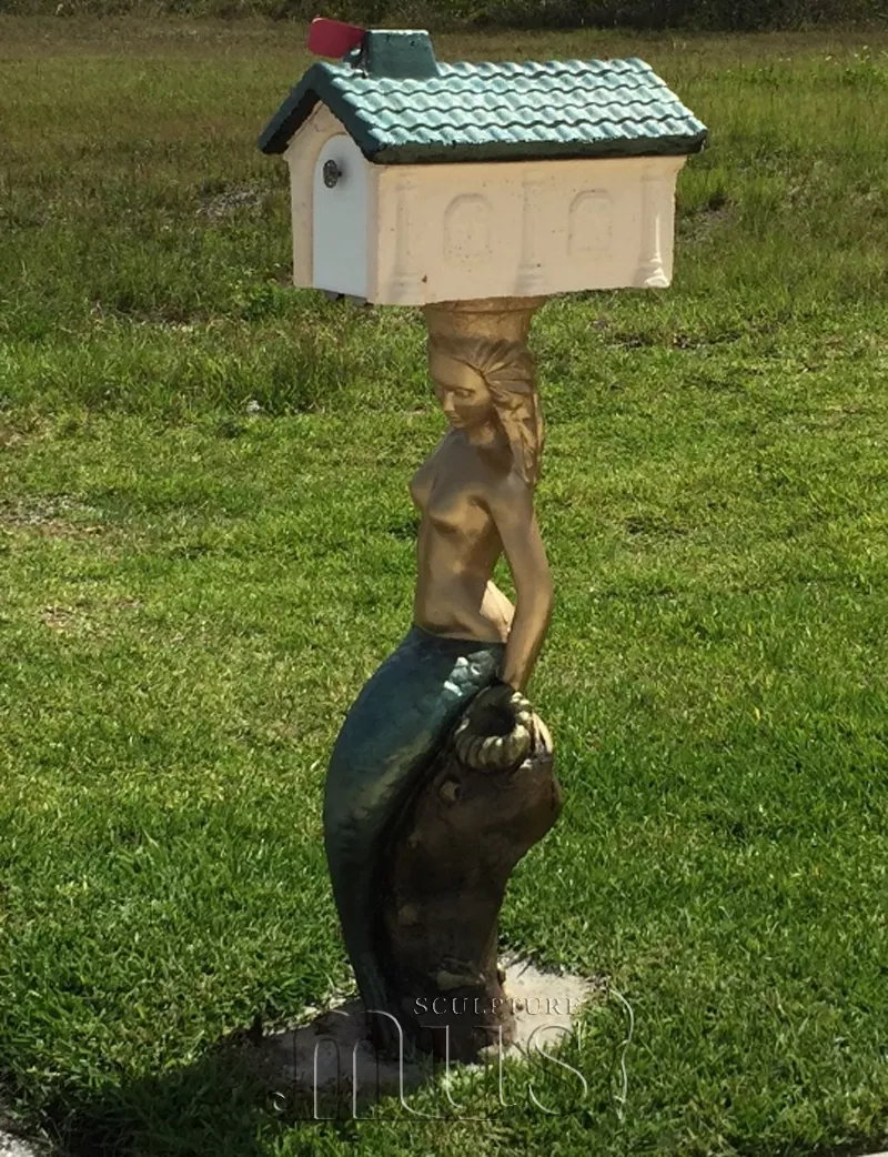 Detail Mermaid Mailbox Statue Nomer 4