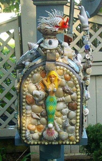 Detail Mermaid Mailbox Statue Nomer 5